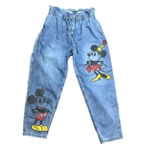 Disney Her Universe Mickey & Minnie Paperbag Drawstring Jeans Sz XL - Picture 11 of 16